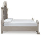 Bruchandi California  Upholstered Panel Bed With Mirrored Dresser