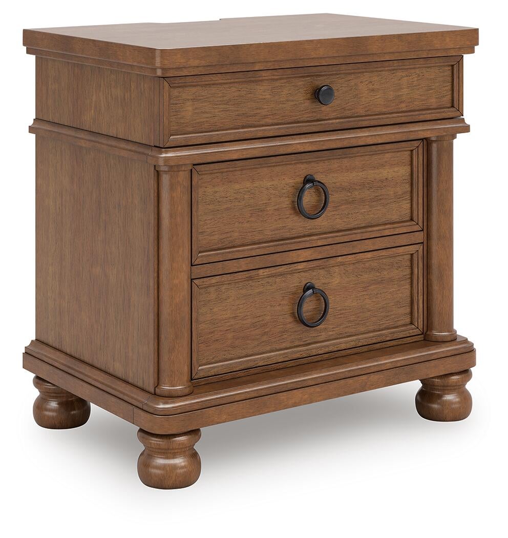Rowlenstown  Poster Bed With Mirrored Dresser And Nightstand