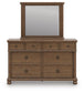 Rowlenstown California  Poster Bed With Mirrored Dresser And Nightstand
