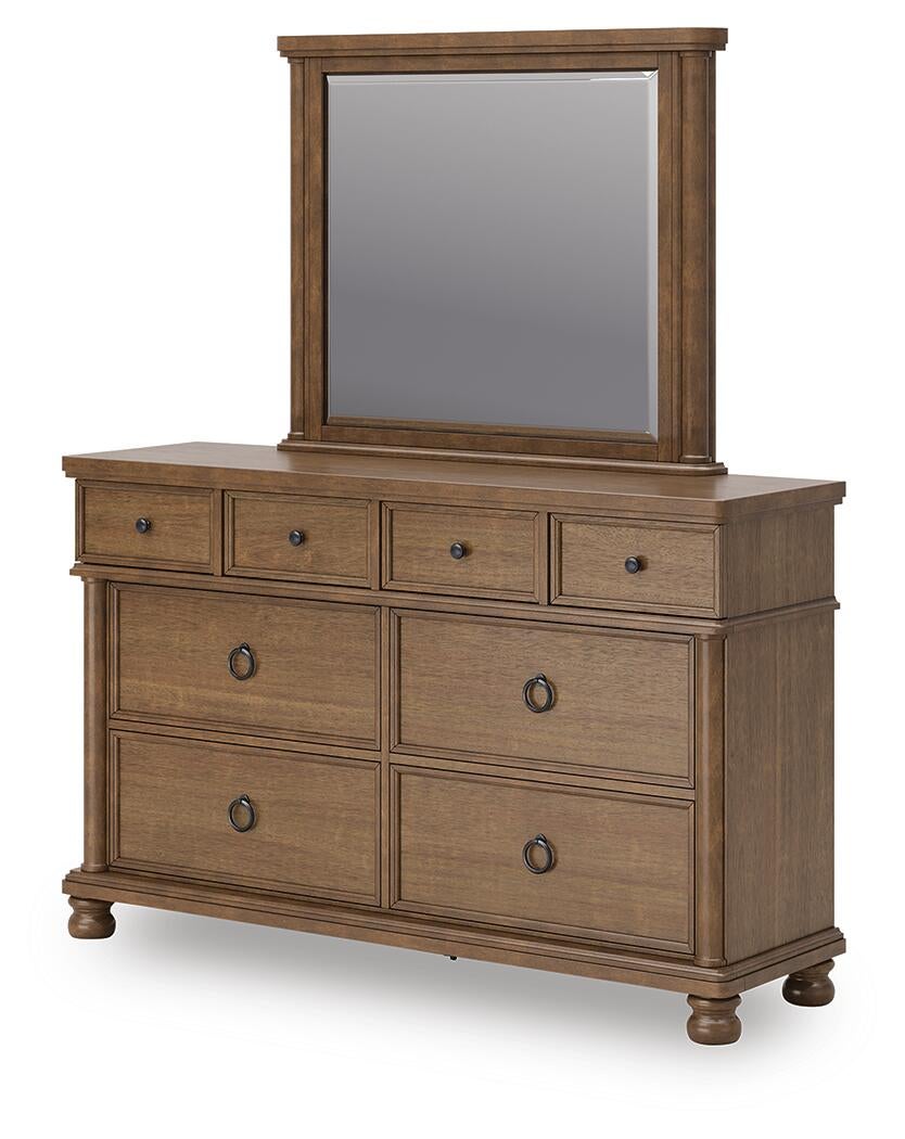 Rowlenstown California  Poster Bed With Mirrored Dresser And Nightstand