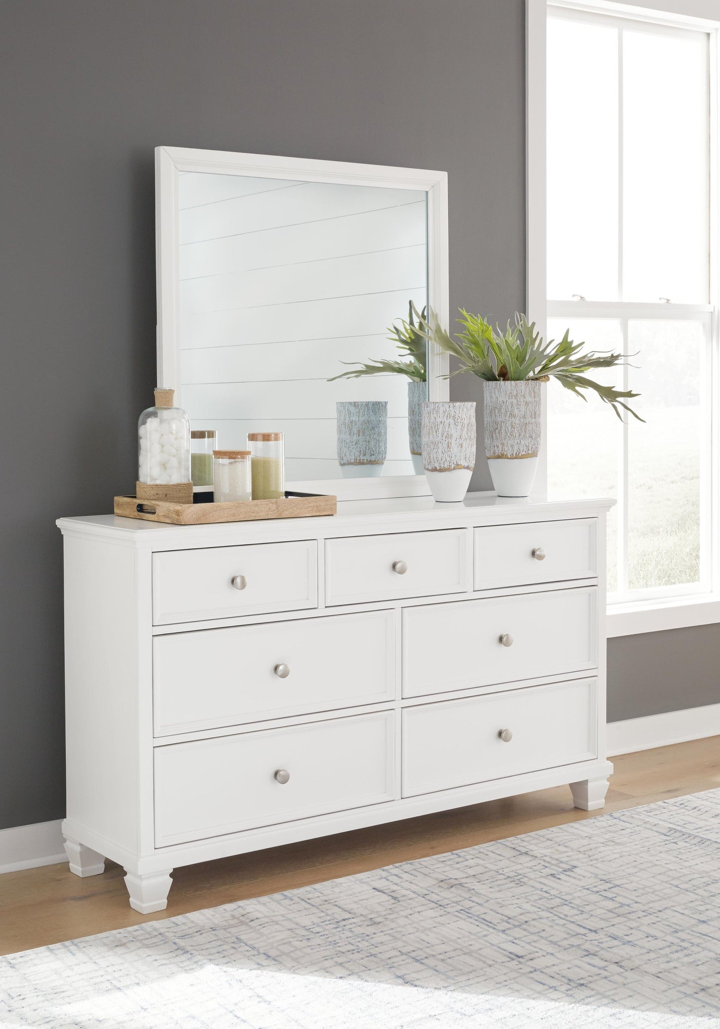 Fortman California  Panel Storage Bed, Dresser, Mirror And Nightstand