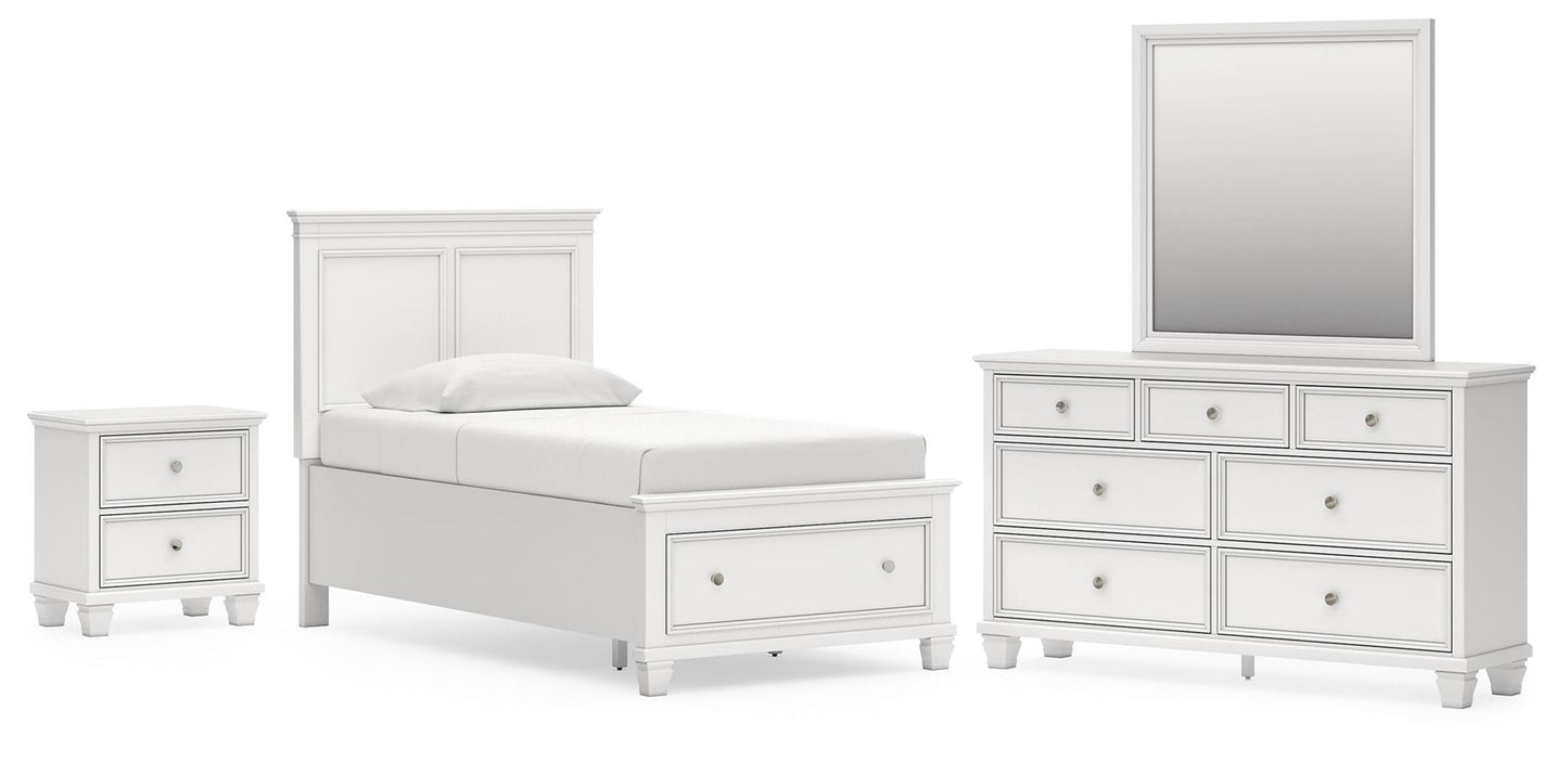 Fortman  Panel Storage Bed, Dresser, Mirror And Nightstand