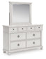 Rowlenstown  Poster Bed, Dresser And Mirror