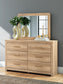 Kinlanni  Upholstered Platform Bed, Dresser, Mirror And Nightstand