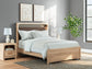 Kinlanni  Upholstered Panel Bed, Dresser And Mirror