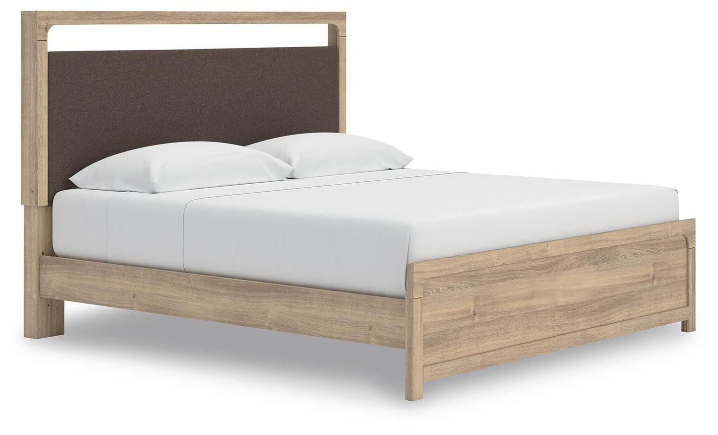 Kinlanni  Upholstered Platform Bed, Dresser, Mirror And Nightstand