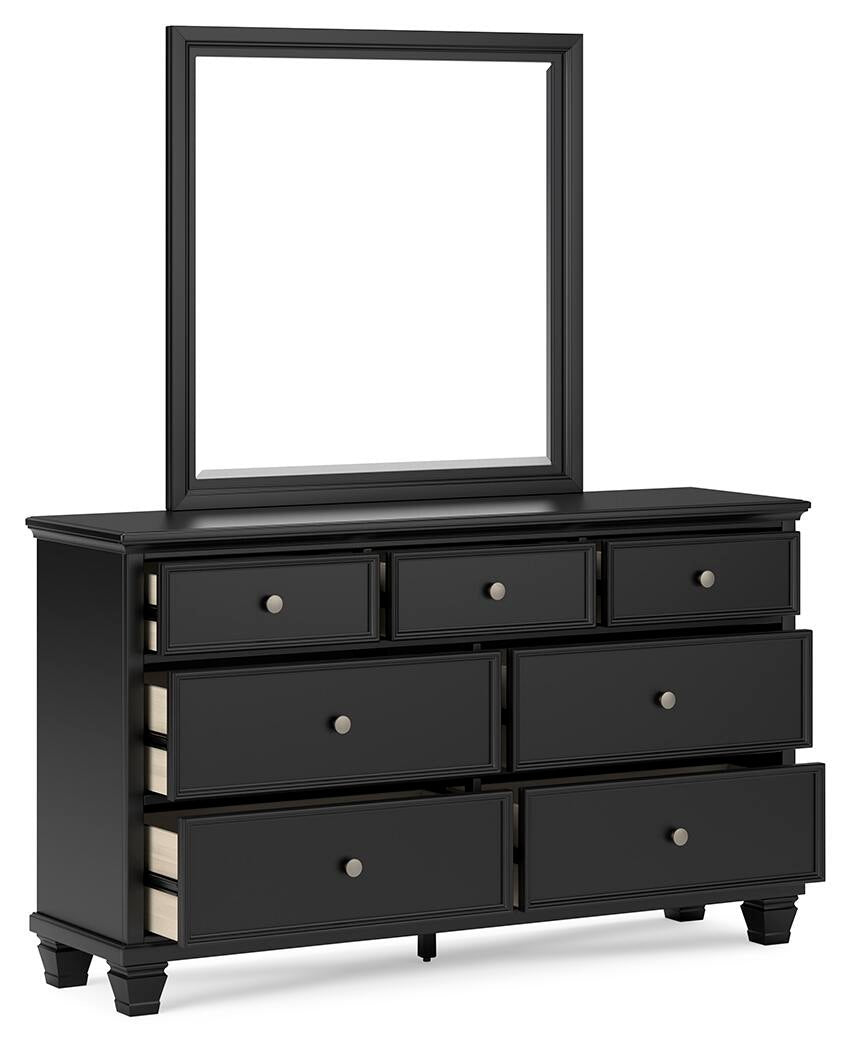 Lanolee  Panel Storage Bed, Dresser, Mirror And Nightstand