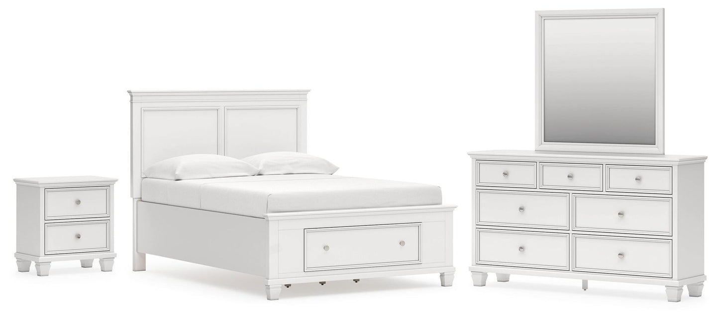Fortman  Panel Storage Bed, Dresser, Mirror And Nightstand