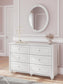 Kozlani  Upholstered Panel Storage Bed, Dresser And Mirror