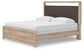 Kinlanni  Upholstered Panel Bed, Dresser And Mirror