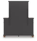 Rowlenstown  Poster Bed With Mirrored Dresser