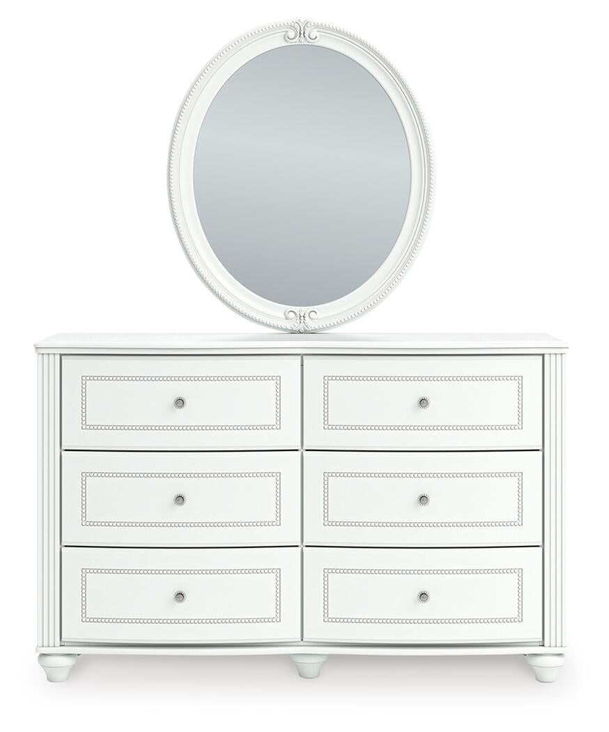 Kozlani  Upholstered Panel Storage Bed, Dresser, Mirror And Nightstand