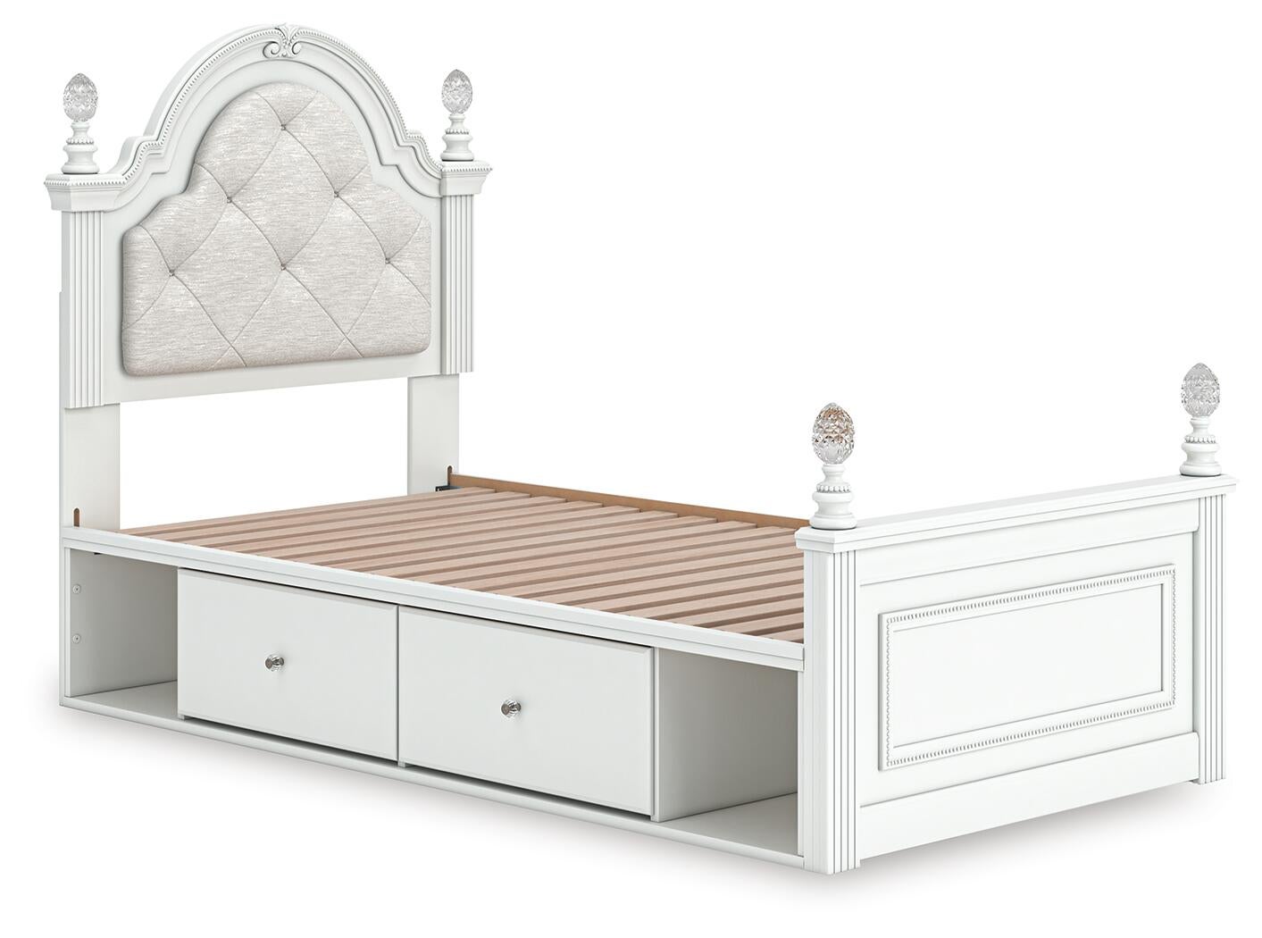 Kozlani  Upholstered Panel Storage Bed, Dresser, Mirror And Nightstand