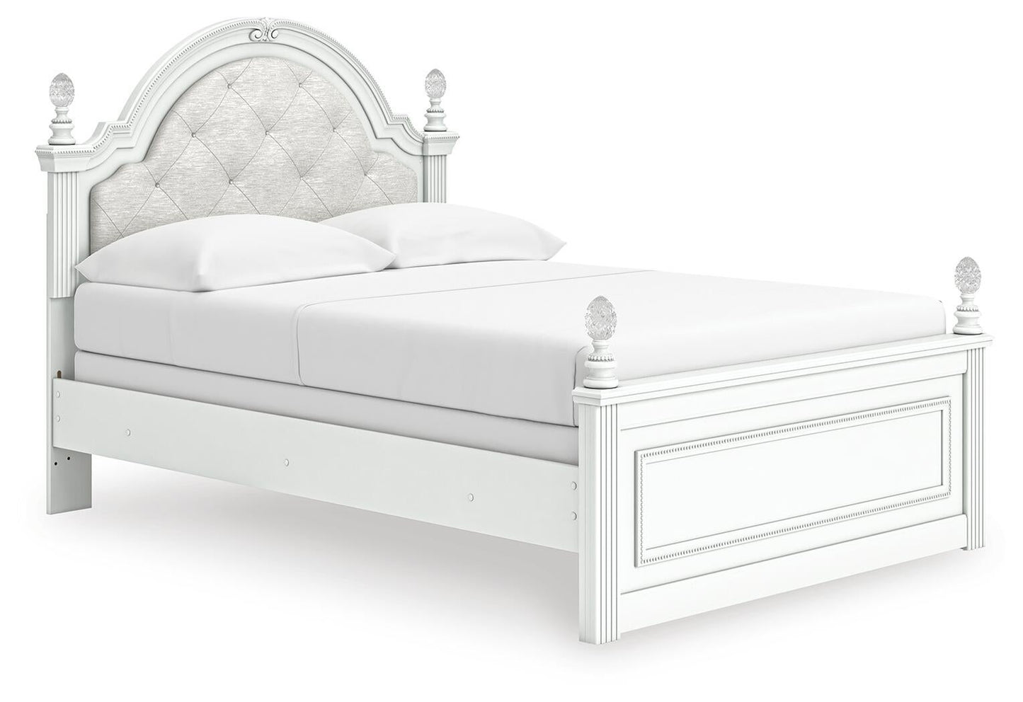 Kozlani  Upholstered Panel Bed, Dresser, Mirror And Nightstand