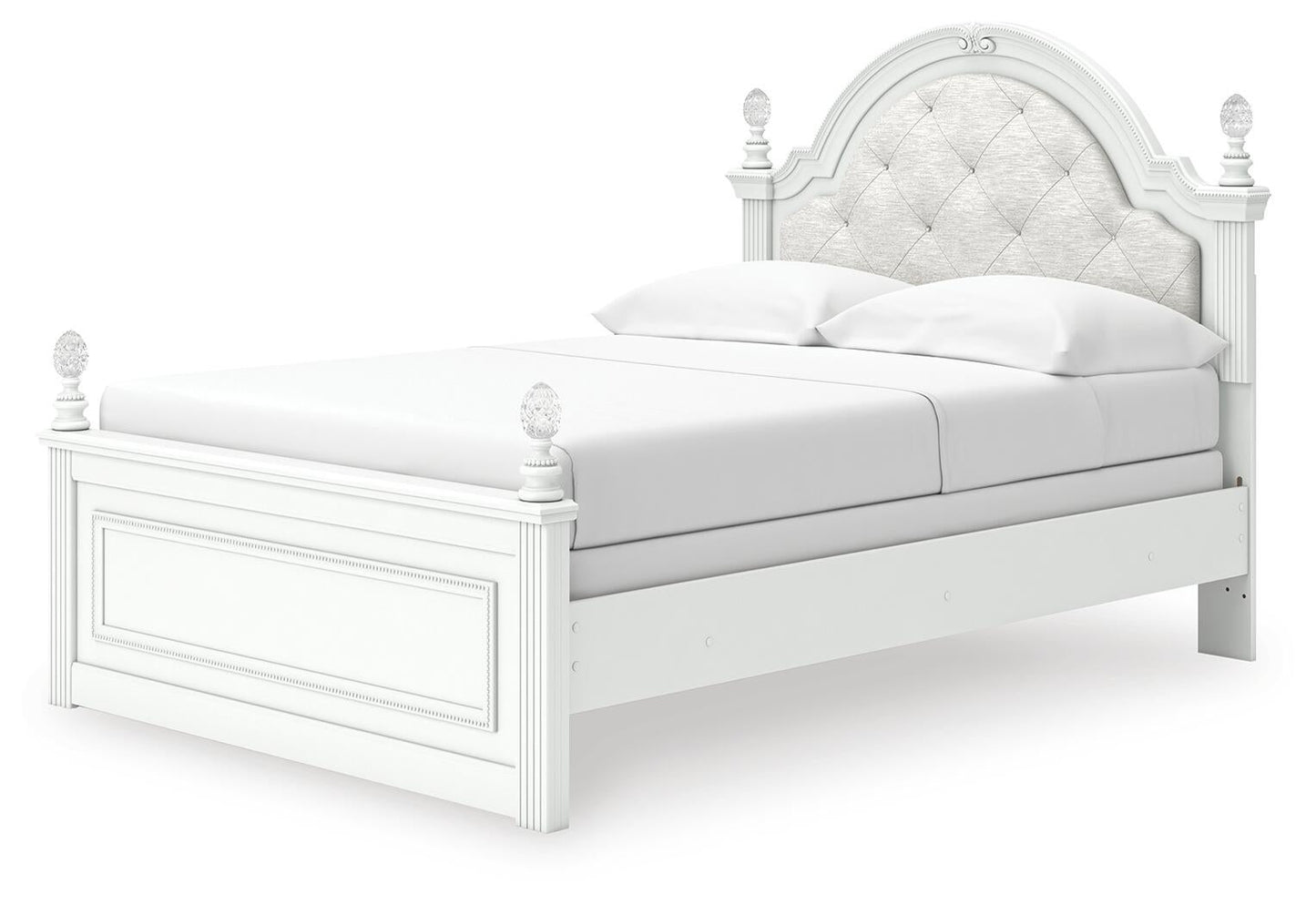 Kozlani  Upholstered Panel Bed, Dresser, Mirror And Nightstand