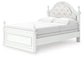 Kozlani  Upholstered Panel Bed, Dresser, Mirror And Nightstand