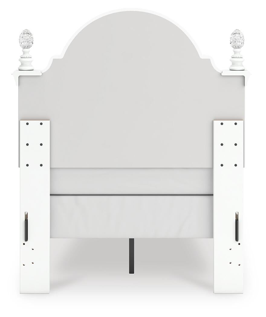 Kozlani  Upholstered Panel Bed, Dresser, Mirror And Nightstand