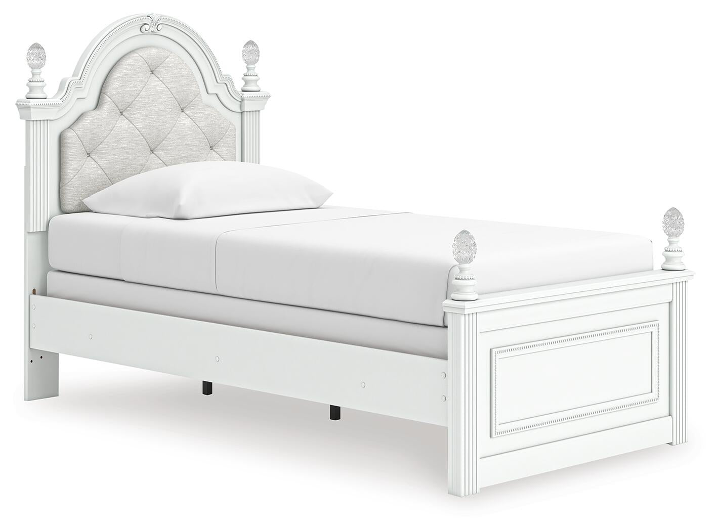 Kozlani  Upholstered Panel Bed, Dresser, Mirror And Nightstand