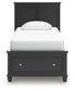 Lanolee  Panel Storage Bed, Dresser, Mirror And Nightstand