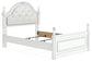 Kozlani  Upholstered Panel Bed, Dresser And Mirror