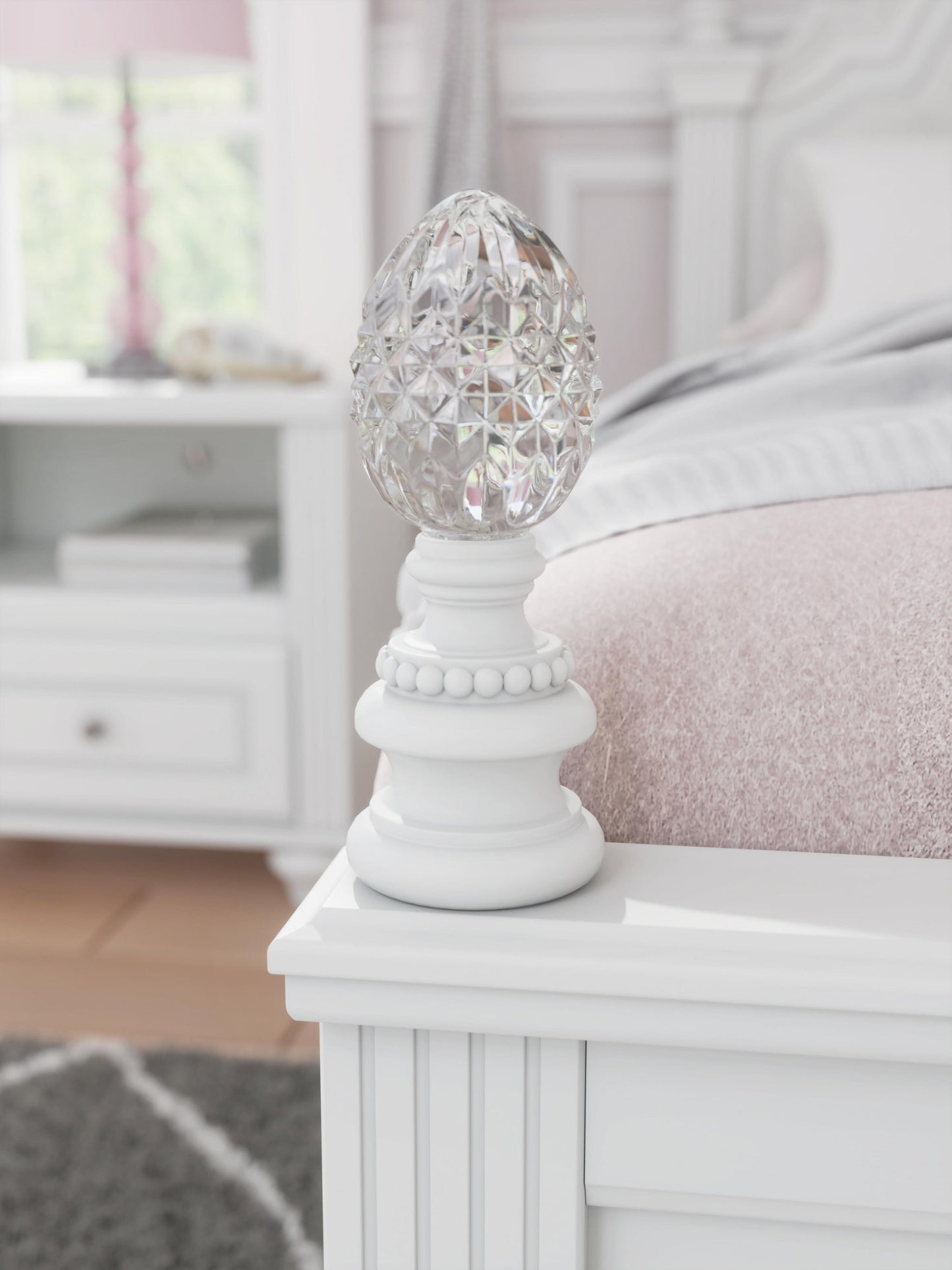 Kozlani  Upholstered Panel Bed, Dresser And Mirror