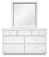 Fortman  Panel Storage Bed With Mirrored Dresser And Nightstand
