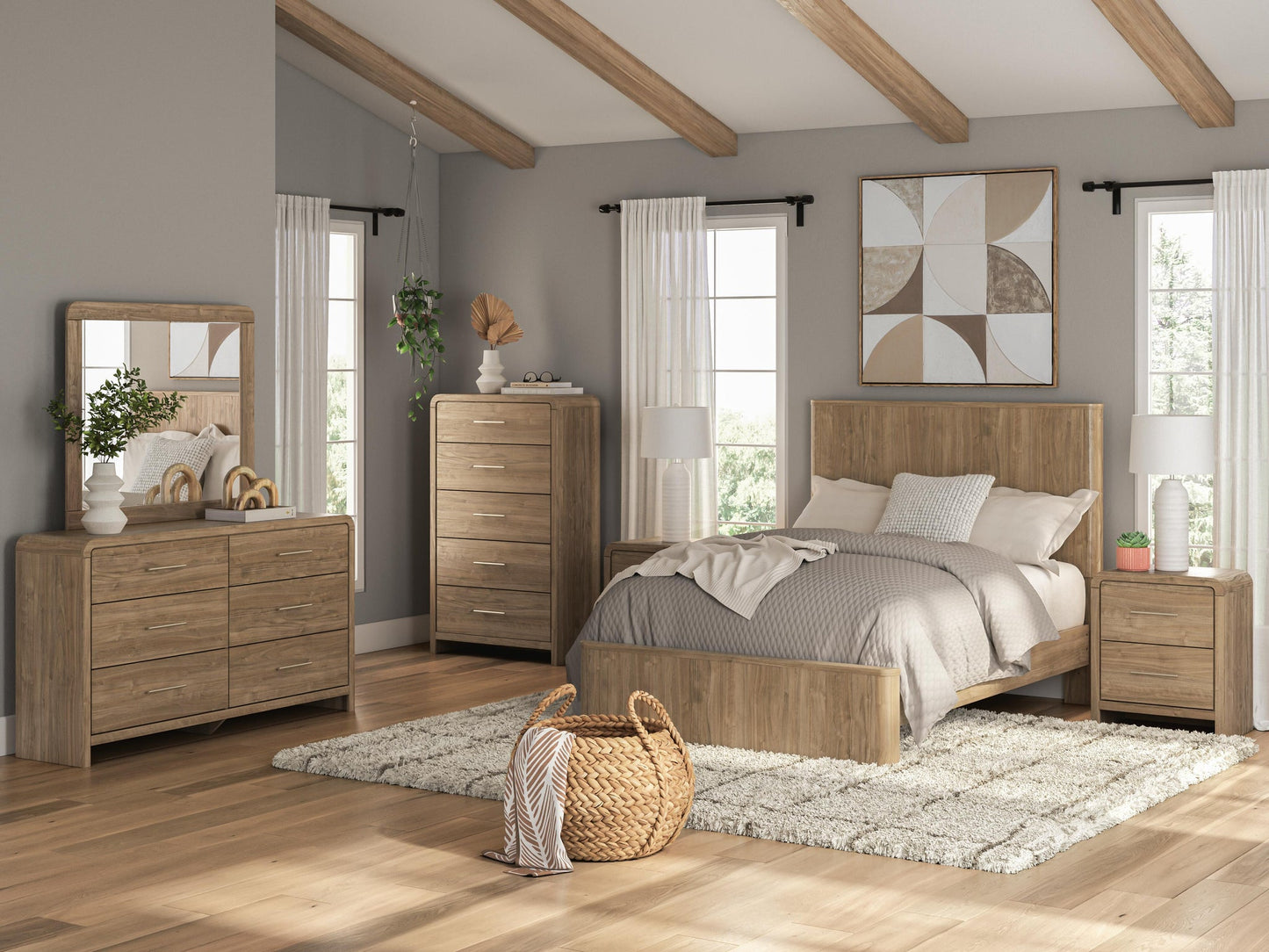 Gramburg  Panel Platform Bed