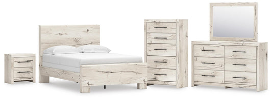 Lawroy  Panel Bed, Dresser, Mirror, Chest And Nightstand