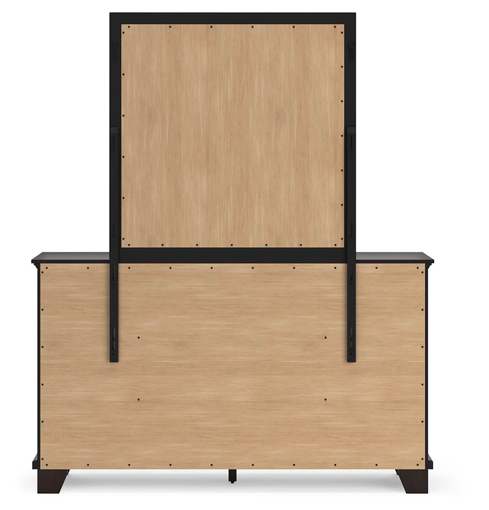 Covetown  Panel Bed, Dresser, Mirror, Chest And Nightstand