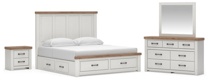 Savonport  Panel Storage Bed. Dresser, Mirror And Nightstand