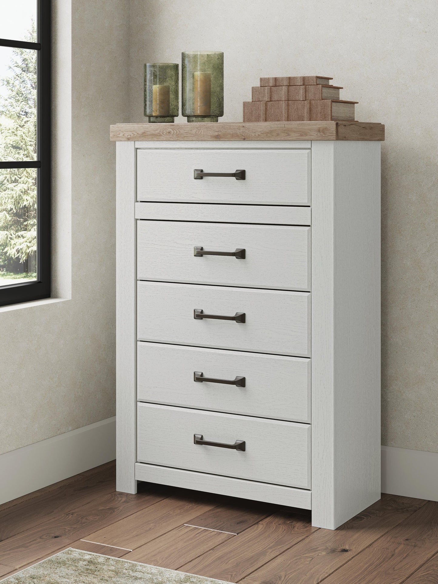 Savonport  Panel Storage Bed, Dresser, Mirror, Chest And Nightstand
