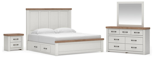 Savonport  Panel Bed With Storage. Dresser, Mirror And Nightstand