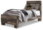 Derekson  Panel Bed With Mirrored Dresser And 2 Nightstands