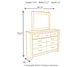 Zelen / Panel Headboard With Mirrored Dresser