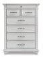 Kanwyn  Panel Bed With Mirrored Dresser, Chest And Nightstand