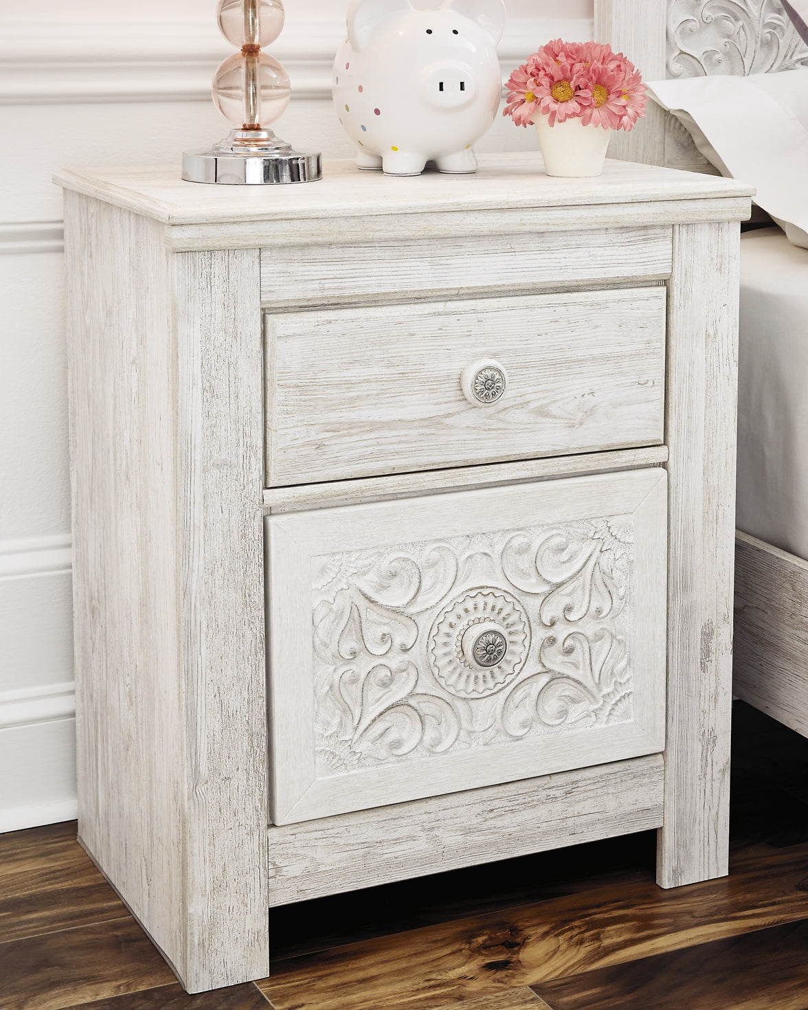 Paxberry  Panel Bed With Nightstand