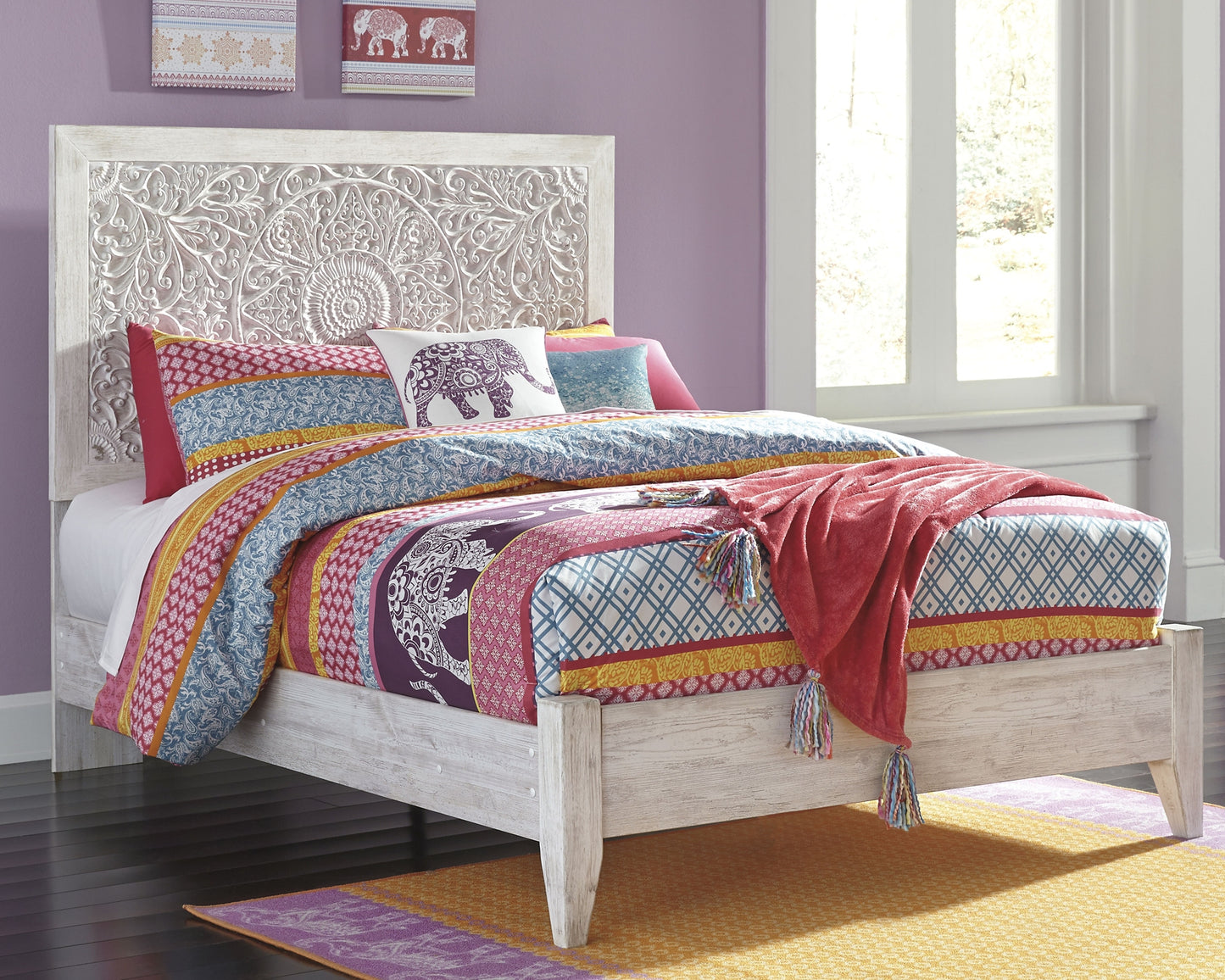 Paxberry  Panel Bed With Nightstand