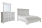 Kanwyn  Panel Bed With Storage With Mirrored Dresser