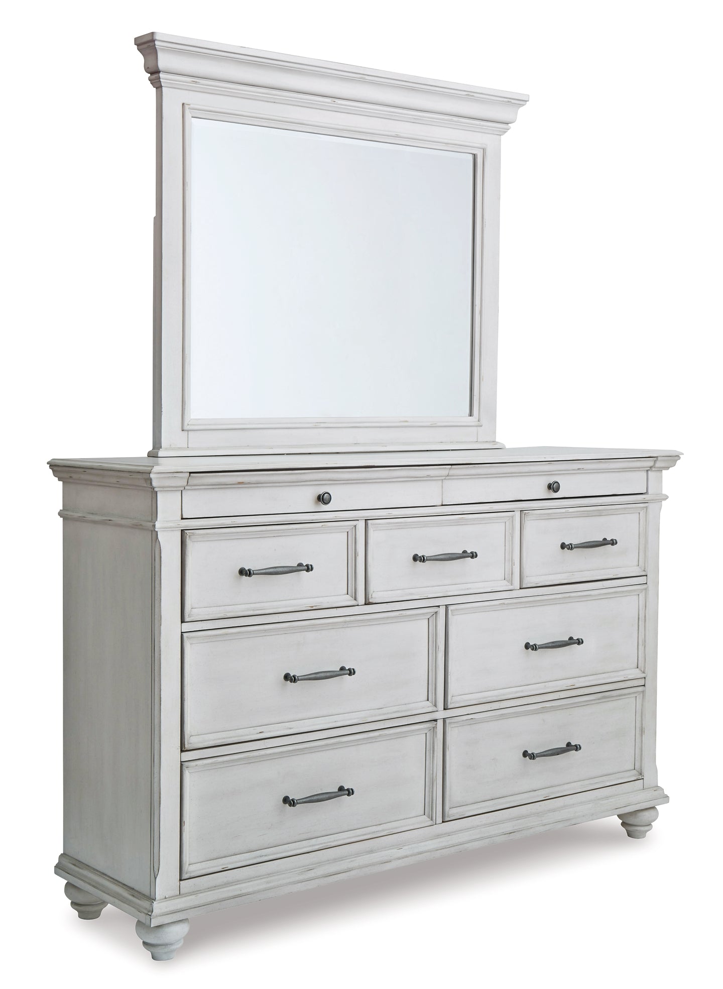 Kanwyn  Panel Bed With Storage With Mirrored Dresser, Chest And Nightstand