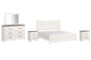 Gerridan  Panel Bed With Mirrored Dresser And 2 Nightstands