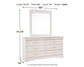 Anarasia  Sleigh Bed With Mirrored Dresser And Nightstand