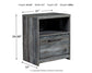 Baystorm  Panel Bed With 2 Storage Drawers With Mirrored Dresser, And Nightstand
