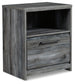 Baystorm  Panel Bed With 2 Storage Drawers With Mirrored Dresser, And Nightstand