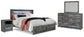 Baystorm  Panel Bed With 2 Storage Drawers With Mirrored Dresser, And Nightstand