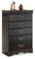 Huey Vineyard  Sleigh Bed With Mirrored Dresser And Nightstand