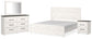 Gerridan  Panel Bed With Mirrored Dresser And Nightstand