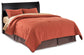 Huey Vineyard  Sleigh Headboard With Mirrored Dresser And 2 Nightstands