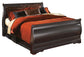 Huey Vineyard  Sleigh Bed With Mirrored Dresser, Chest And Nightstand