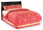Huey Vineyard  Sleigh Headboard With Mirrored Dresser And 2 Nightstands