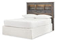 Cambeck  Panel Headboard With Mirrored Dresser And Chest
